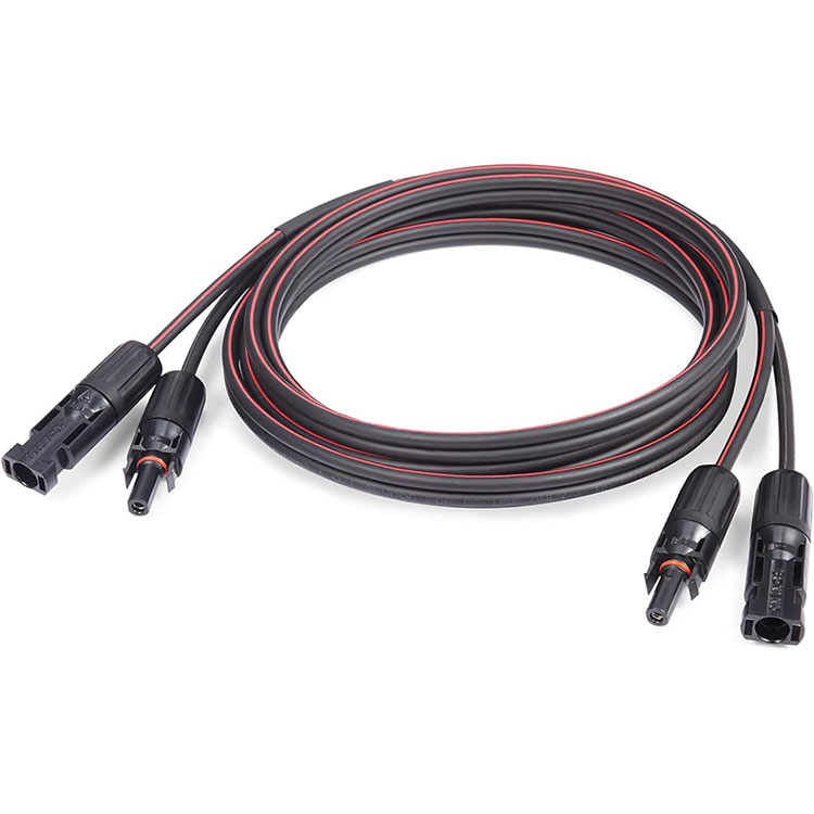 کابل خورشیدی دو هسته ای 30 فوتی قرمز و مشکی 10AWG
