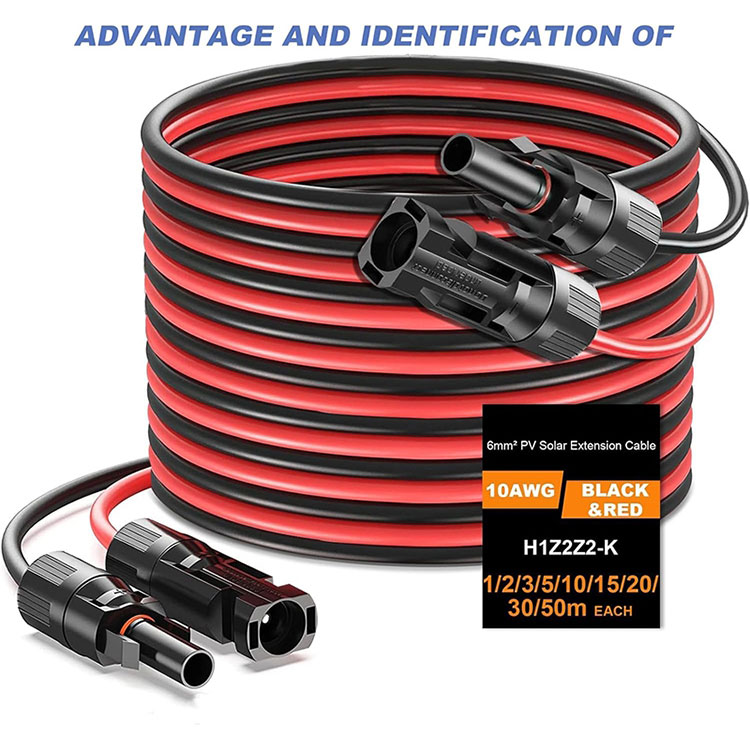 کابل پسوند خورشیدی Direct Burial 10AWG 50 فوت