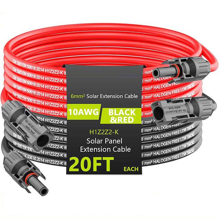 سیم پسوند پنل خورشیدی 20FT 10AWG (6mm2)