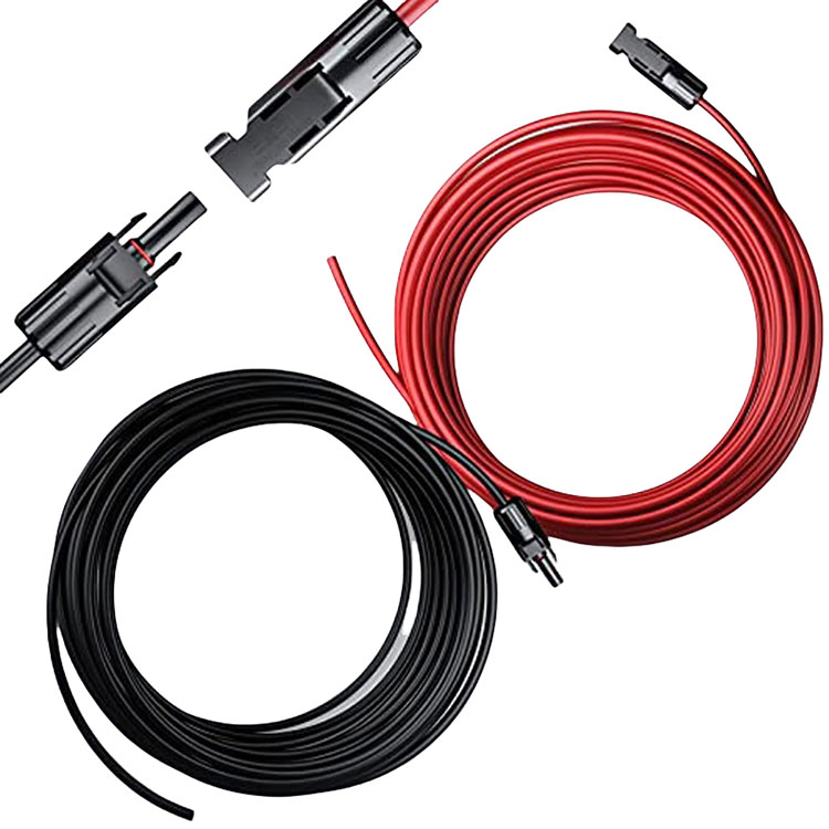 کابل اکستنشن خورشیدی 12AWG مسی بدون اکسیژن قلع‌دار